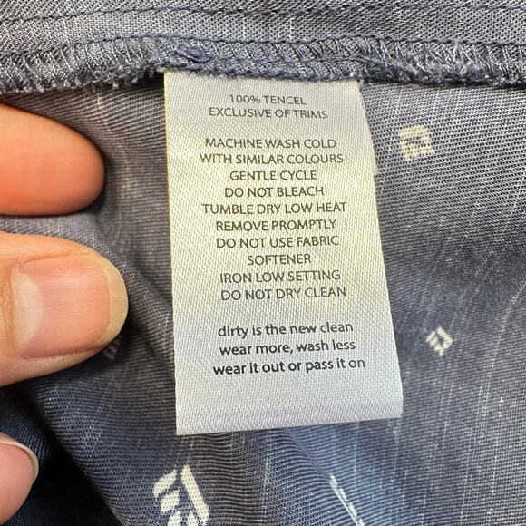 Toad&Co Hillrose SL Dress Blue Wrap Med Travel Vacation Summer - Picture 10 of 14